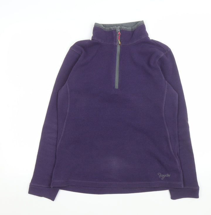 TOG24 Women Purple 1/2 Zip Fleece Pullover Size 12-14