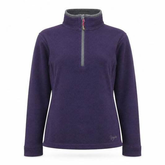 Front view of TOG24 Women Purple 1/2 Zip Fleece Pullover, size 12-14
