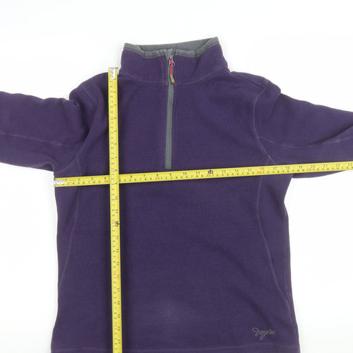 TOG24 Women Purple 1/2 Zip Fleece Pullover Size 12-14