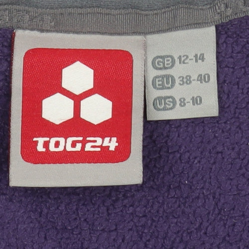TOG24 Women Purple 1/2 Zip Fleece Pullover Size 12-14