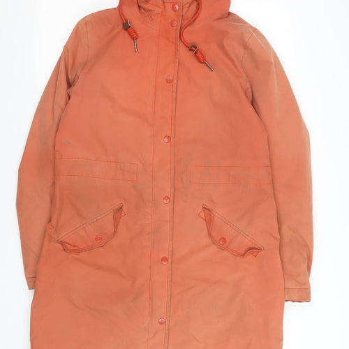 Seasalt Cornwall Women’s Orange Hooded Encompass Coat Size 8