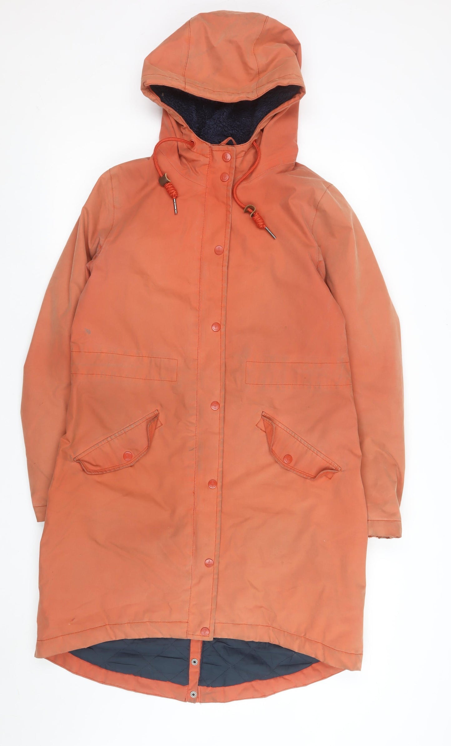 Seasalt Cornwall Women’s Orange Hooded Encompass Coat Size 8