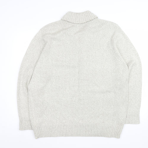Marks and Spencer Men’s Ivory 2XL Acrylic Henley Jumper