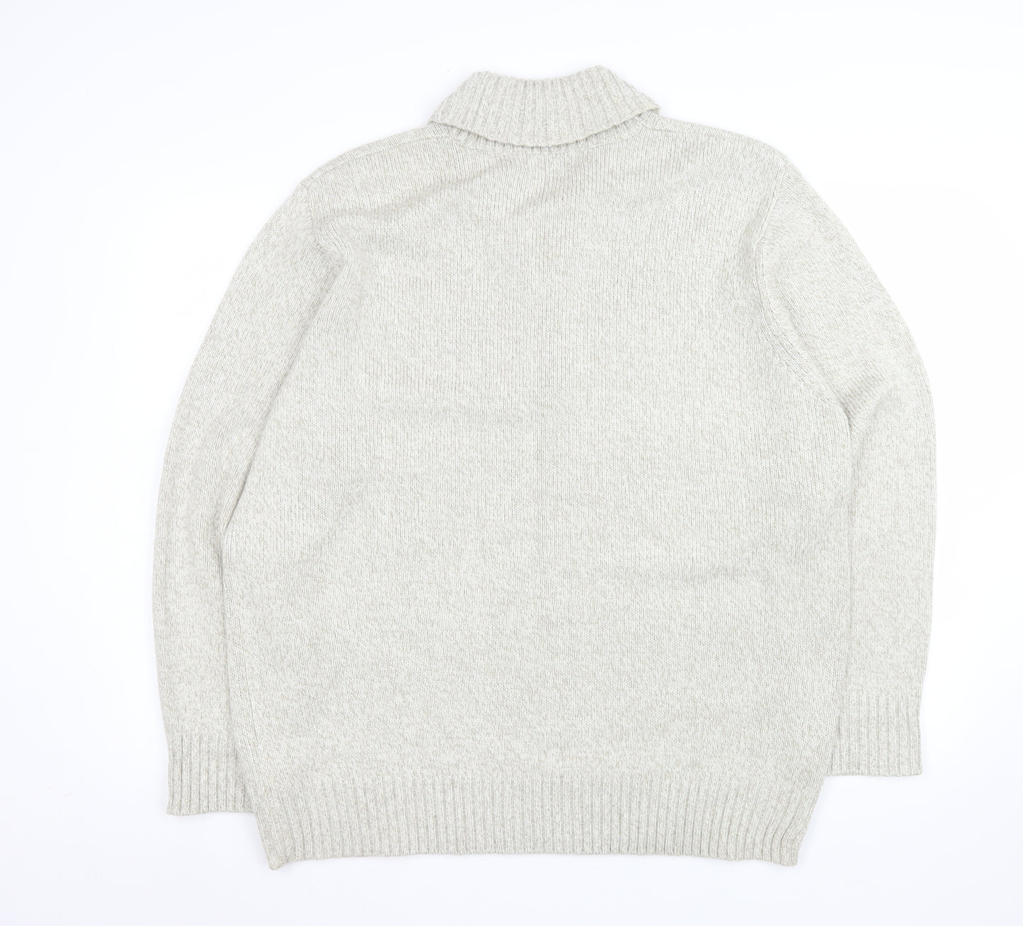 Marks and Spencer Men’s Ivory 2XL Acrylic Henley Jumper