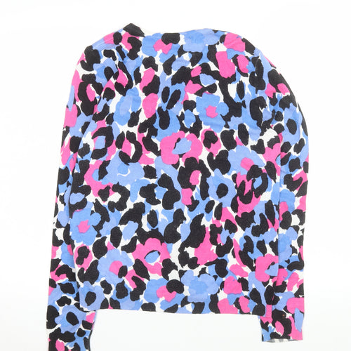 Marks and Spencer Women Multicoloured Size 12 Animal Print Knit Jacket