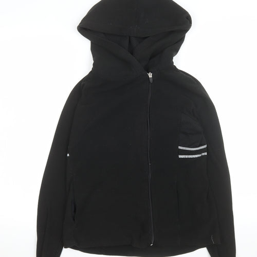 Next Women's Black Hooded Track Jacket Size 12 Regular Fit