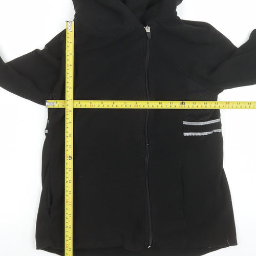 Next Women's Black Hooded Track Jacket Size 12 Regular Fit