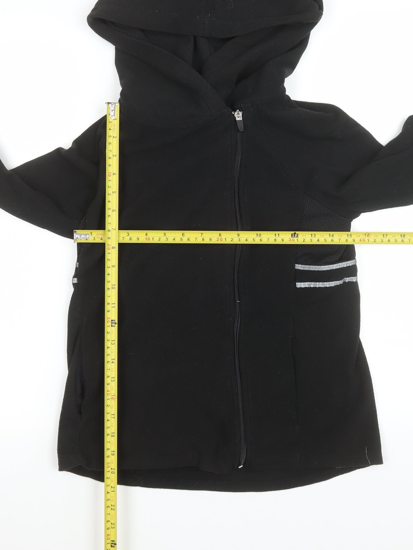 Next Women's Black Hooded Track Jacket Size 12 Regular Fit