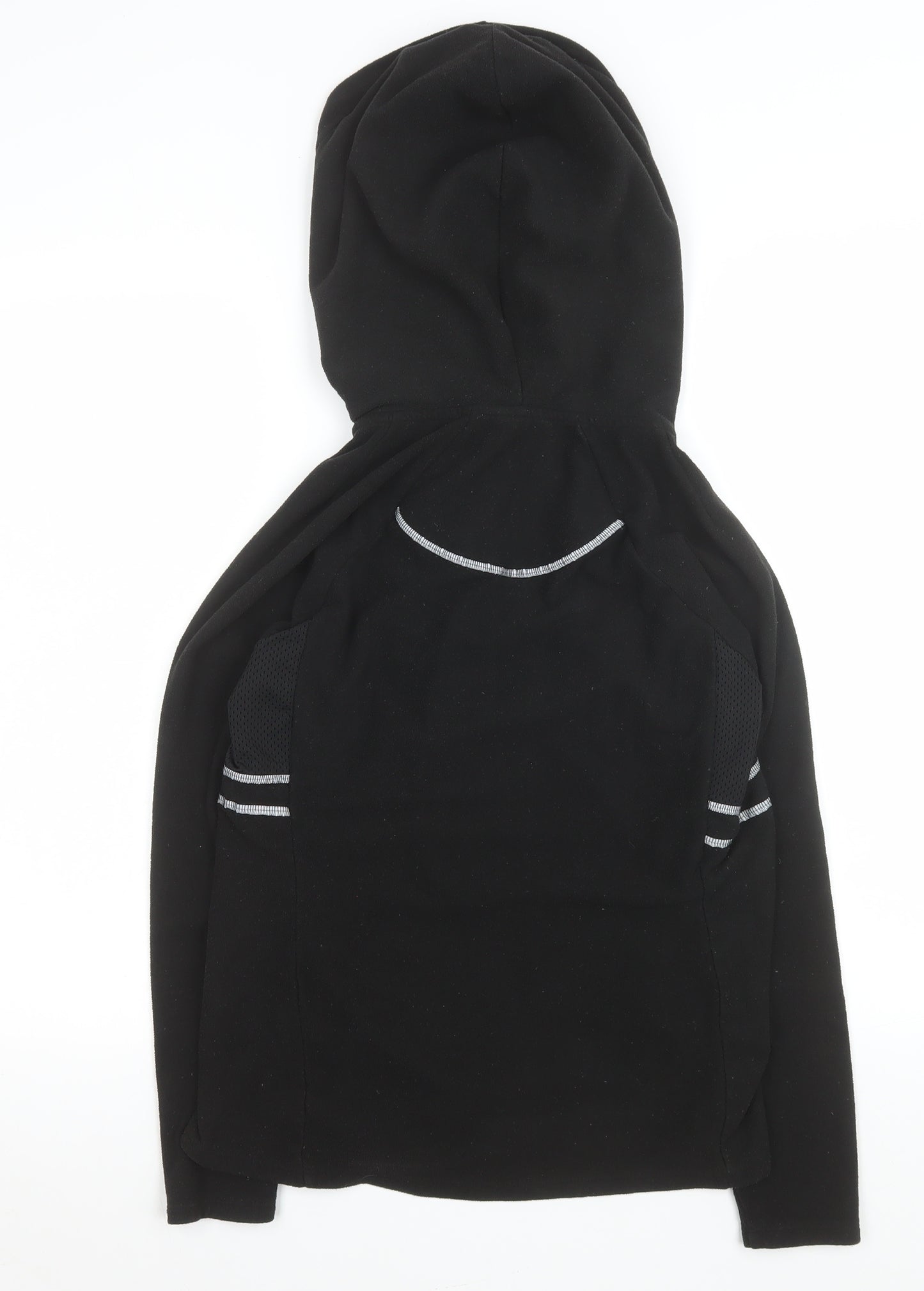 Next Women's Black Hooded Track Jacket Size 12 Regular Fit