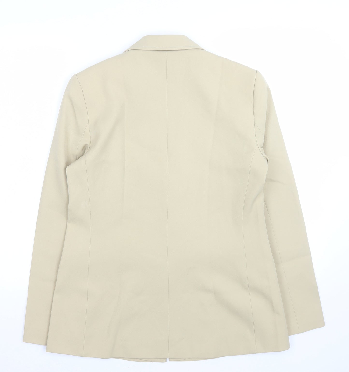 Marks and Spencer Women Beige Size 10 Tailored One-Button Blazer