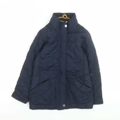 Regatta Girls Blue Quilted Mid-Length Jacket 5-6 Years Lined Water Repellent