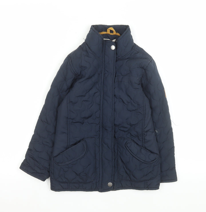 Regatta Girls Blue Quilted Mid-Length Jacket 5-6 Years Lined Water Repellent