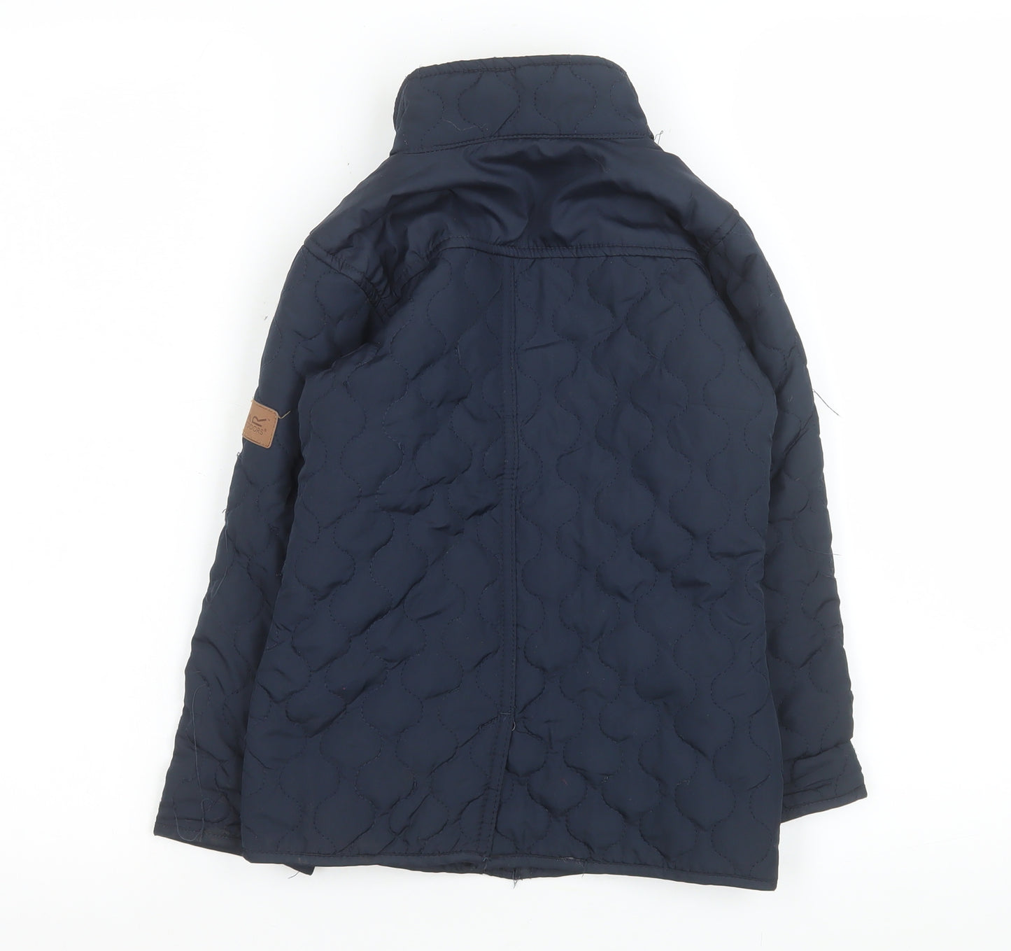 Regatta Girls Blue Quilted Mid-Length Jacket 5-6 Years Lined Water Repellent