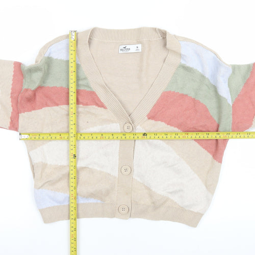 Hollister Womens Multicoloured Knit V-Neck Button Cardigan M