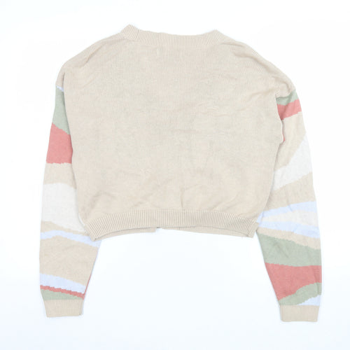 Hollister Womens Multicoloured Knit V-Neck Button Cardigan M