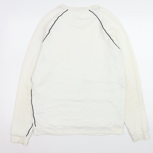 Jack Wills Men’s White Crew Neck Pullover Sweatshirt Size S
