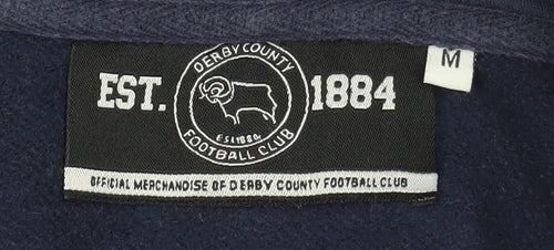 Derby County FC Men's Blue Hooded Full Zip Jacket Size M