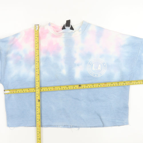 New Look Girls Multicoloured Tie Dye LA California Cropped Sweatshirt 12-13 Years