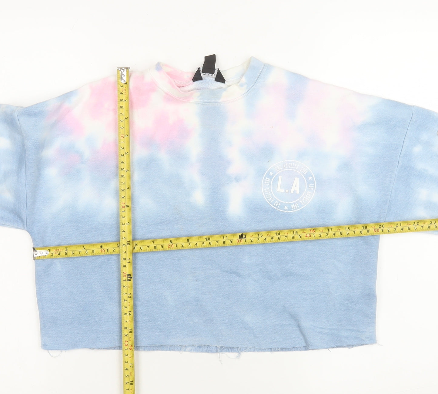 New Look Girls Multicoloured Tie Dye LA California Cropped Sweatshirt 12-13 Years