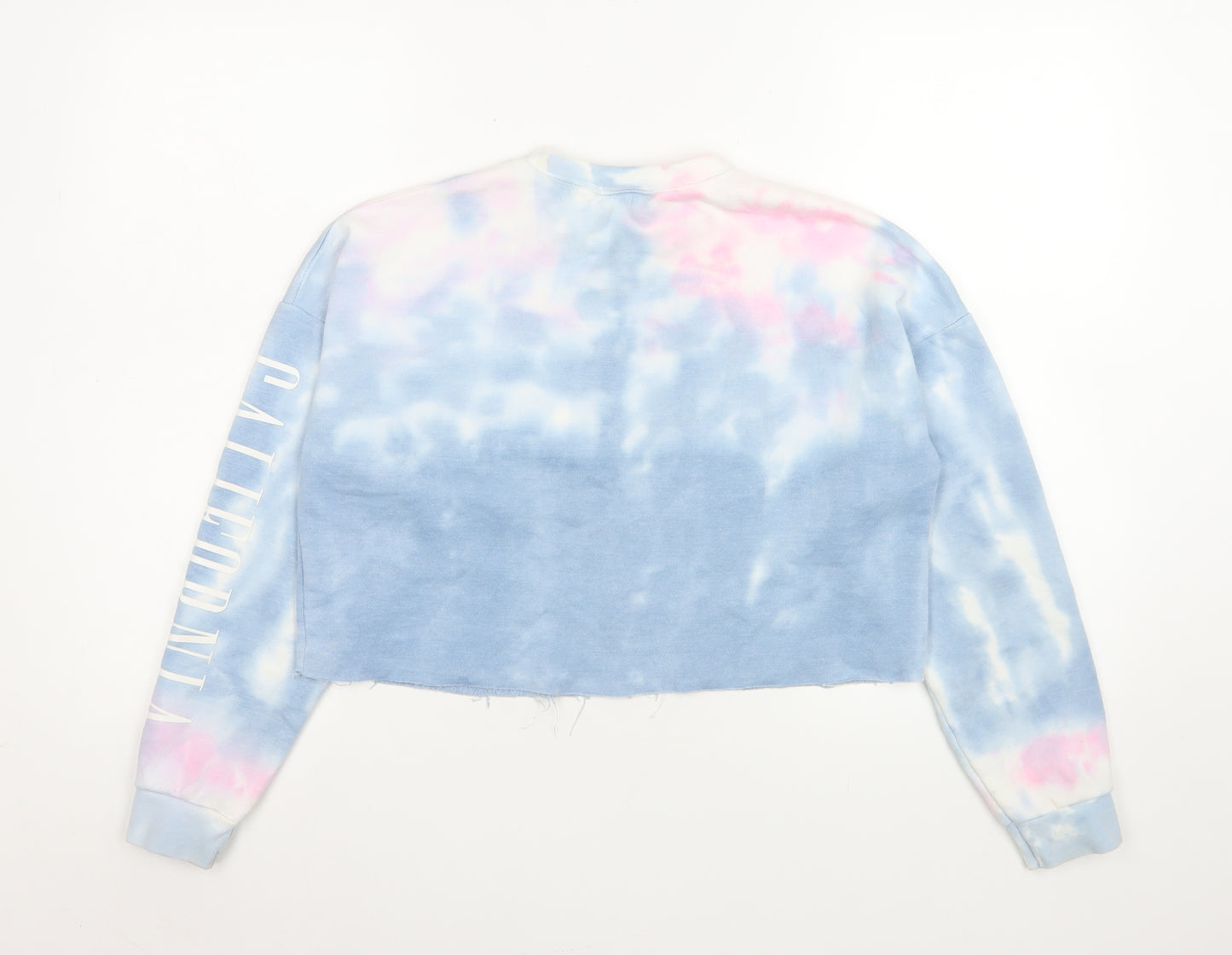 New Look Girls Multicoloured Tie Dye LA California Cropped Sweatshirt 12-13 Years