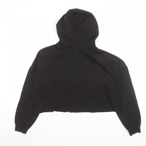 915 Generation Girls Black Downtown Detroit Cropped Hoodie Age 12-13 Pullover