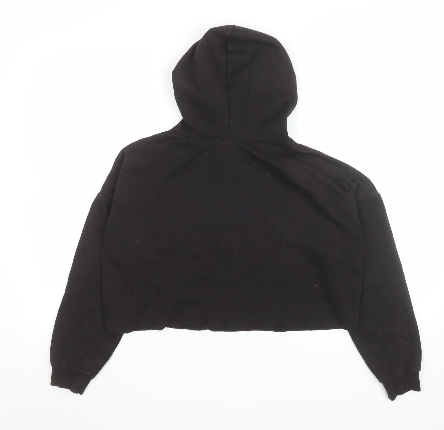 915 Generation Girls Black Downtown Detroit Cropped Hoodie Age 12-13 Pullover