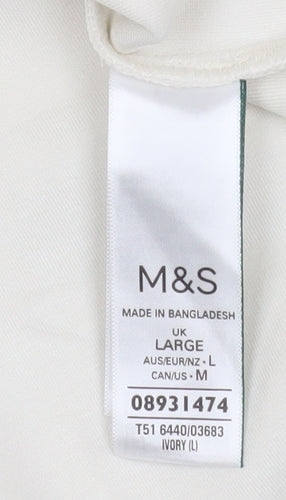 Marks and Spencer Men’s Ivory Pullover Hoodie Large Knit