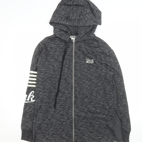 Victoria's Secret PINK Womens Grey XS Hooded Zip Jacket