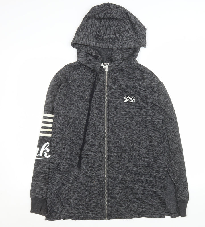 Victoria's Secret PINK Womens Grey XS Hooded Zip Jacket