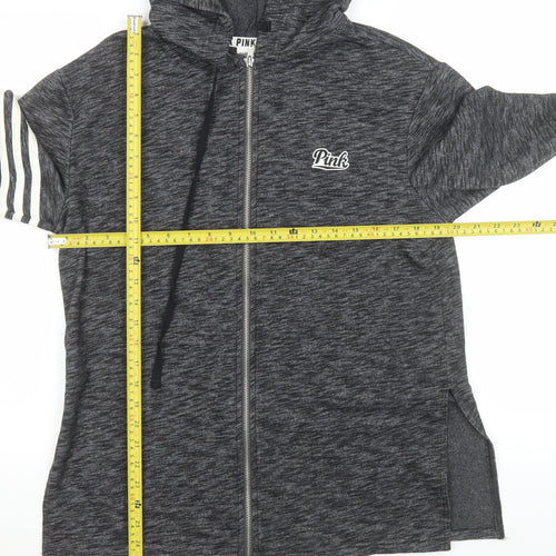 Victoria's Secret PINK Womens Grey XS Hooded Zip Jacket