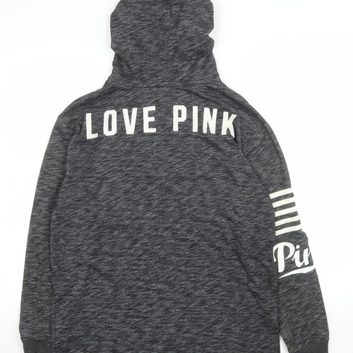 Victoria's Secret PINK Womens Grey XS Hooded Zip Jacket