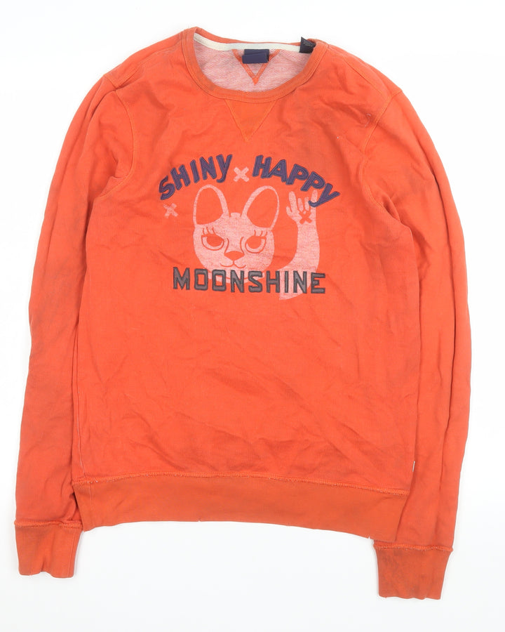 Scotch & Soda Womens Orange Cotton Pullover Sweatshirt Size S