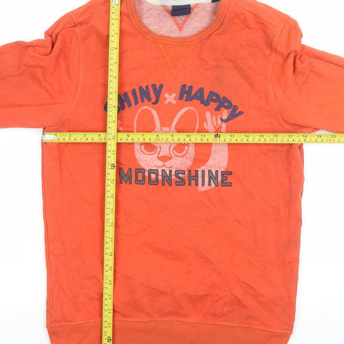 Scotch & Soda Womens Orange Cotton Pullover Sweatshirt Size S