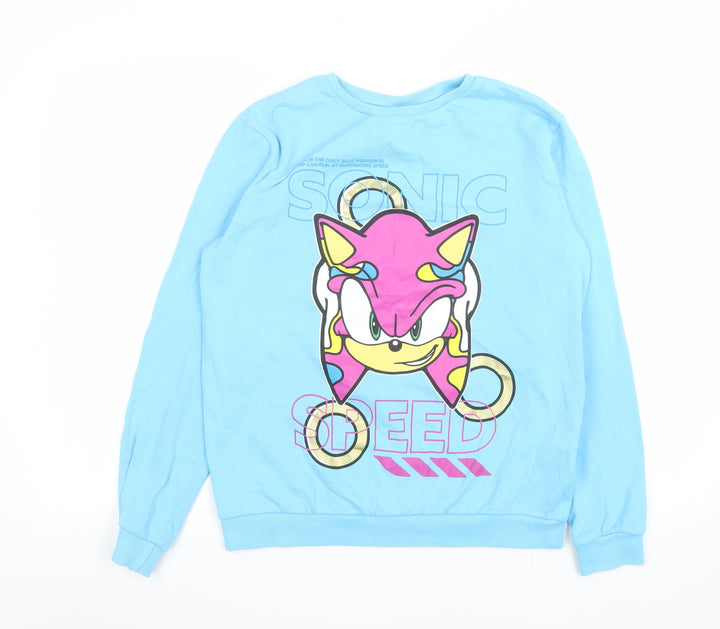 George Boys Blue Sonic the Hedgehog Pullover Sweatshirt 13-14 Years