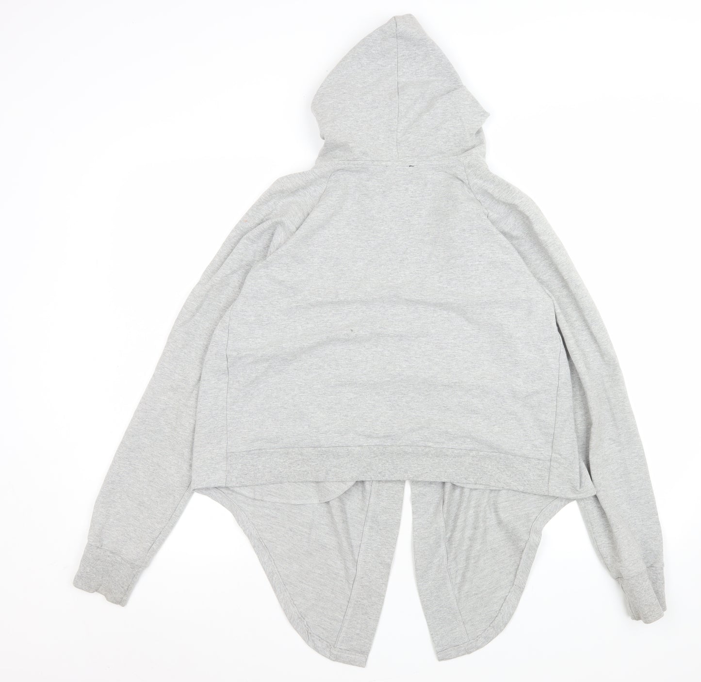 Topshop Women Grey S Coatigan Hooded Jersey Casual Jacket