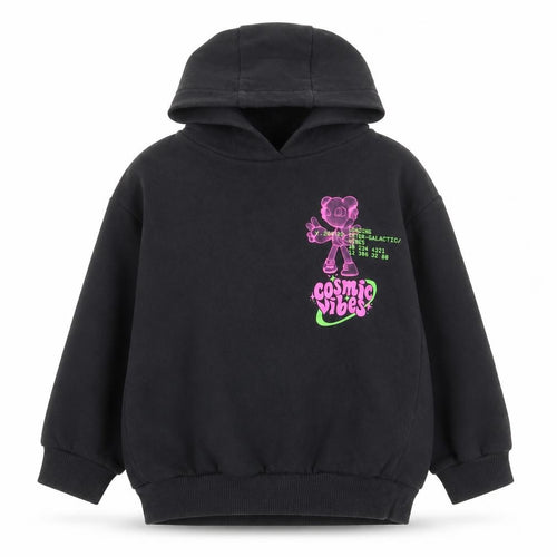 Next Girls Black Cosmic Vibes Pullover Hoodie 4 Years Cotton Blend