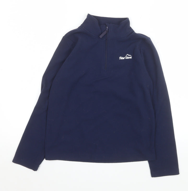 Peter Storm Boys Blue Fleece 1/4 Zip Pullover Sweatshirt 9-10 Years