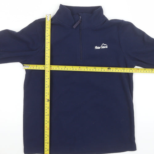 Peter Storm Boys Blue Fleece 1/4 Zip Pullover Sweatshirt 9-10 Years