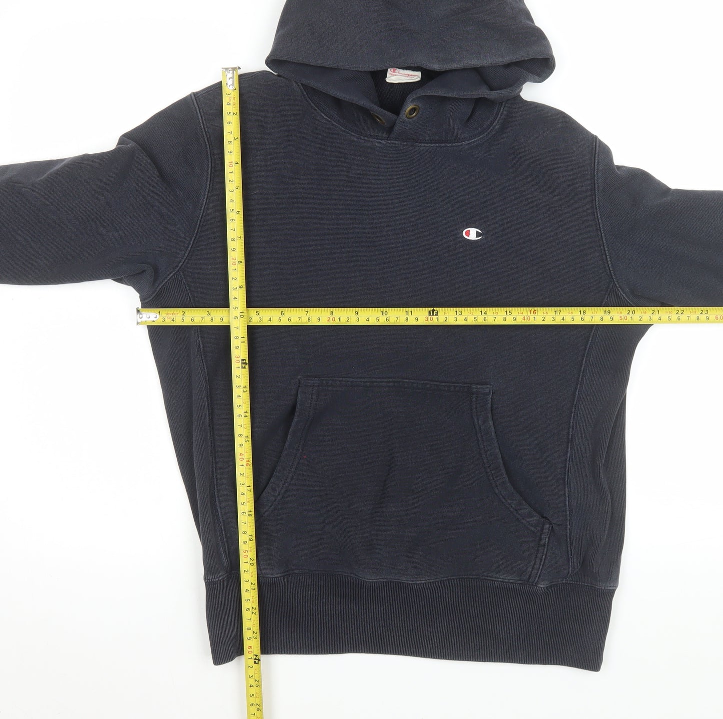 Champion Womens Navy Blue Large Reverse Weave Pullover Hoodie