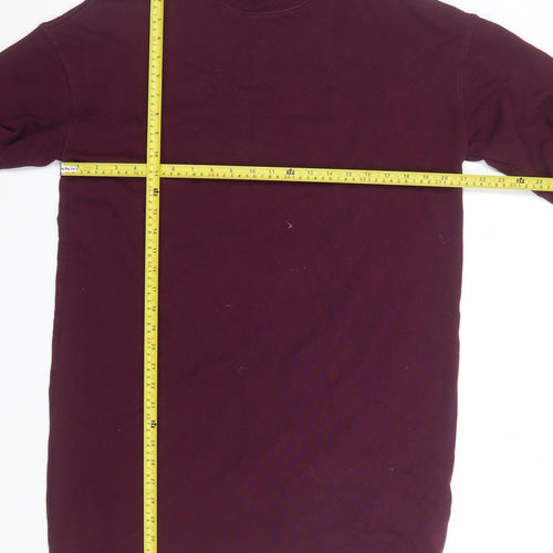GAP Men's Purple Long Sleeve Crew Neck Cotton Blend T-Shirt Size M