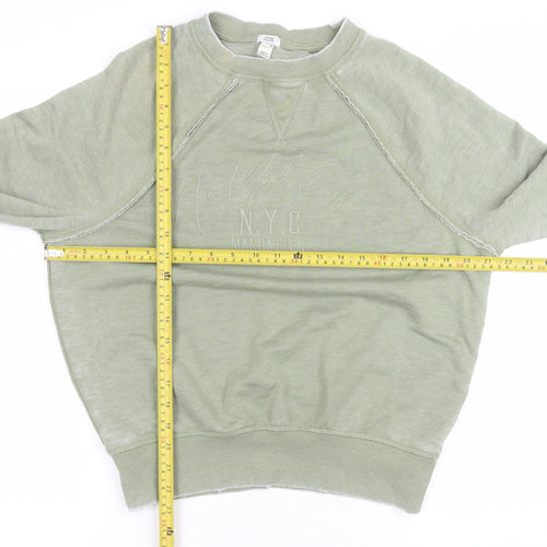 River Island Women’s Green NYC Print Sweatshirt XS