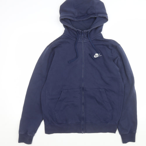 Nike Men's Blue Full Zip Hooded Fleece Jacket Size S