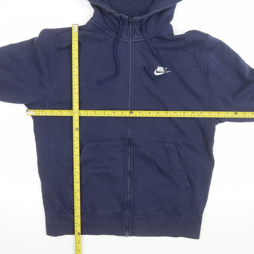 Nike Men's Blue Full Zip Hooded Fleece Jacket Size S