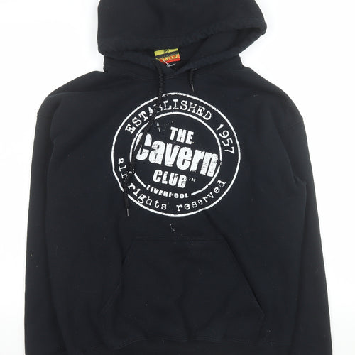 The Cavern Club Men's Black Pullover Hoodie Medium Liverpool Music Graphic