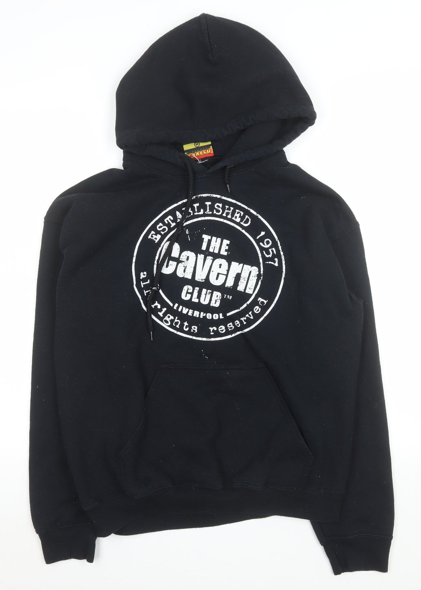 The Cavern Club Men's Black Pullover Hoodie Medium Liverpool Music Graphic