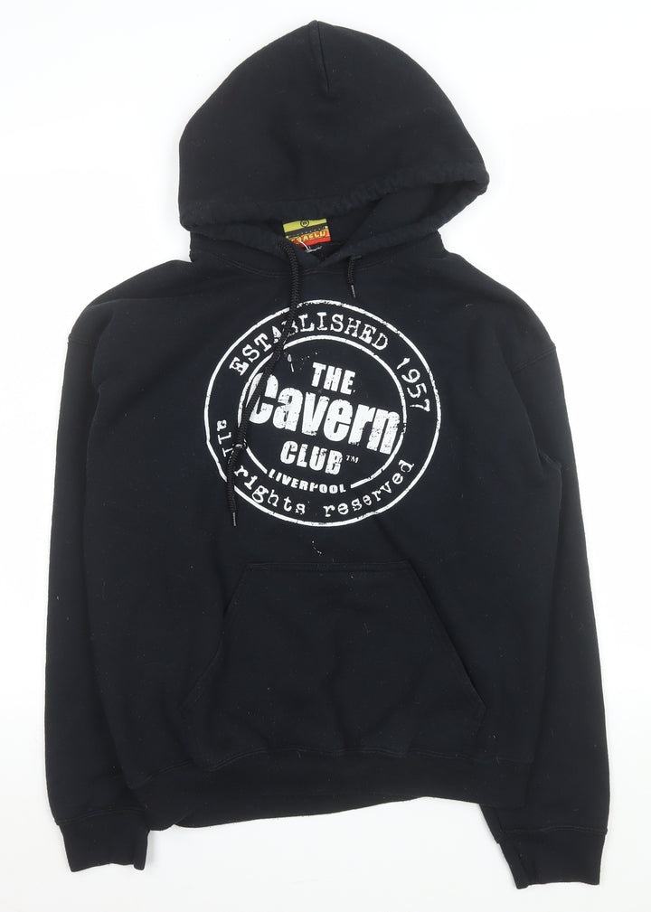 The Cavern Club Men's Black Pullover Hoodie Medium Liverpool Music Graphic