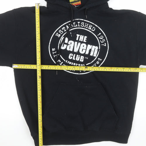 The Cavern Club Men's Black Pullover Hoodie Medium Liverpool Music Graphic
