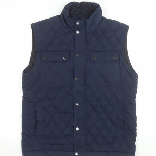 Kensington Eastside Women's Blue Quilted Padded Waistcoat Size L