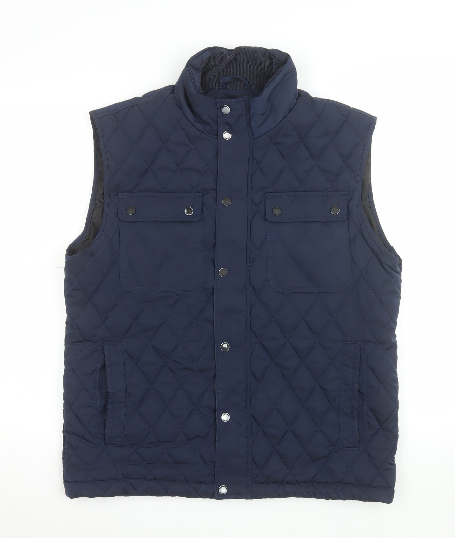 Kensington Eastside Women's Blue Quilted Padded Waistcoat Size L