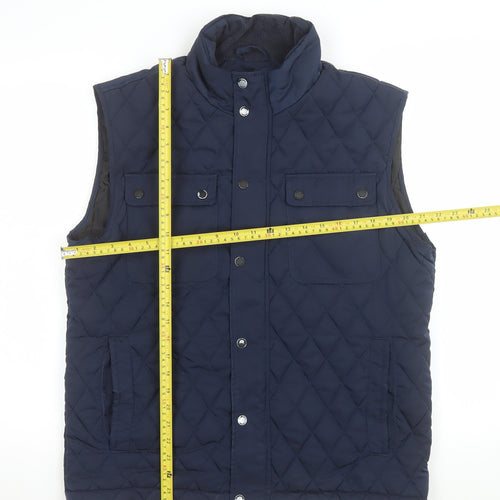 Kensington Eastside Women's Blue Quilted Padded Waistcoat Size L